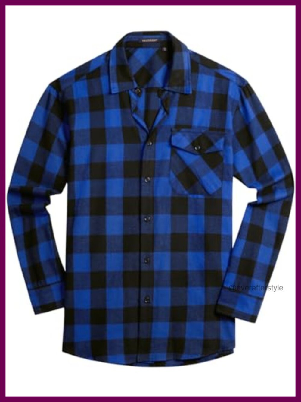 Men's Flannel Shirt Long Sleeve Plaid Button Down Casual